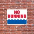 No Running Pool Sign or Sticker For Sale