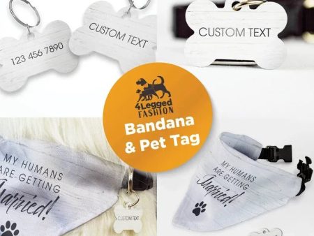 Wedding Dog Bandana and Tag | Bundle Cheap