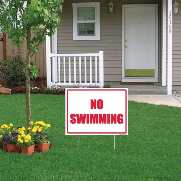 No Swimming Horizontal Sign or Sticker Online