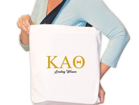 Kappa Alpha Theta Canvas Tote Bag - KAO Leading Women Fashion