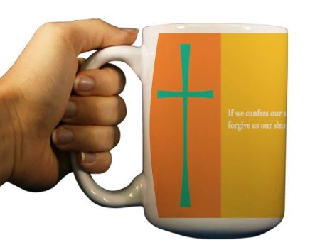 1 John 1:9 Religious 15oz Coffee Mug Online Sale