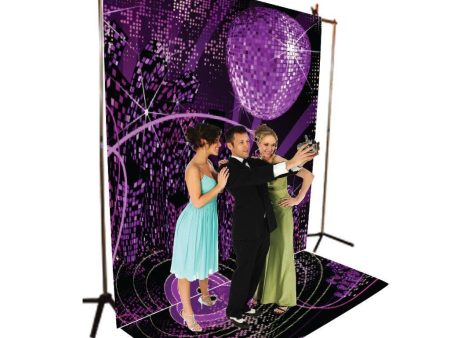 Purple Disco Fever Vinyl Photography Backdrop Hot on Sale