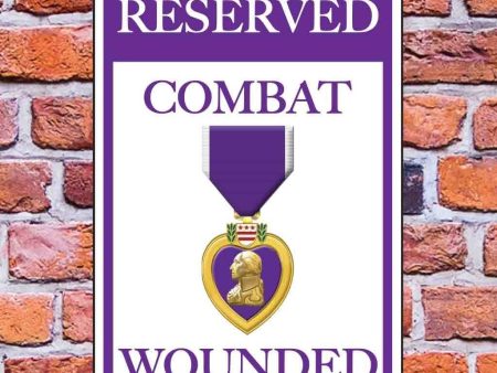 Reserved Combat Wounded Parking Sign Set of 2 For Cheap