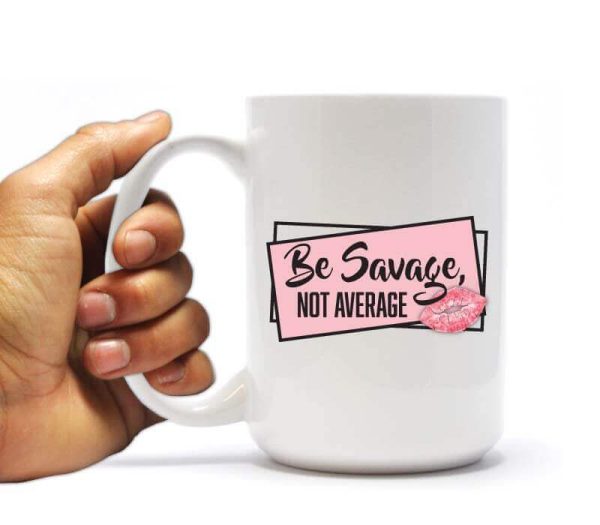 Be Savage not Average Mug & Can Cooler Gift Set Fashion