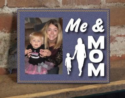 Me and Mom Denim Picture Frame Hot on Sale