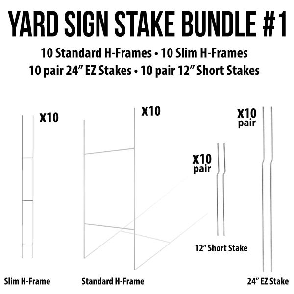 Yard Sign Stake Bundle #1 For Sale