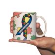 Autism Awareness Blue Ribbon Coffee Mug For Sale