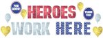 Heroes Work Here Yard Letter Cards 22 pc set For Cheap