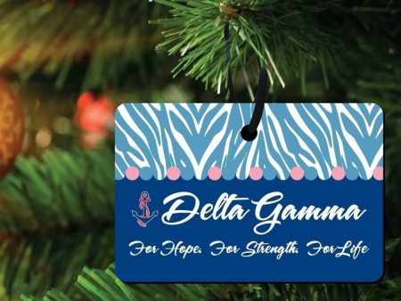 Delta Gamma Rectangle Ornament Set of 3 Supply