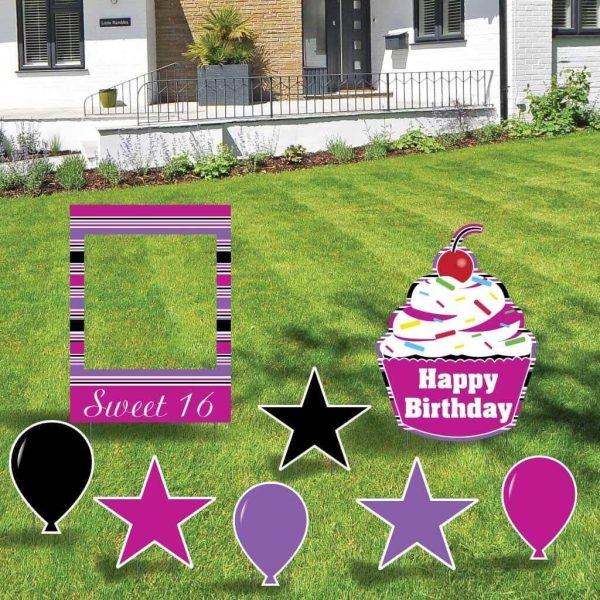 16th Birthday Photo Booth Frame and Yard Decoration Hot on Sale