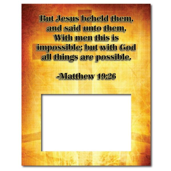 Matthew 19:26 Decorative Picture Frame Online Hot Sale