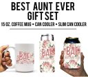 BAE Best Aunt Ever Coffee Mug & Can Cooler Gift Pack Online now