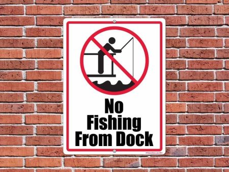 No Fishing From Dock Sign or Sticker Hot on Sale