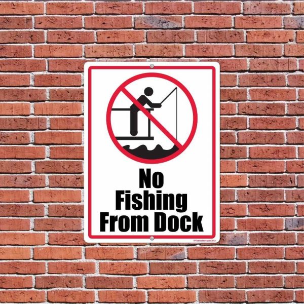 No Fishing From Dock Sign or Sticker Hot on Sale