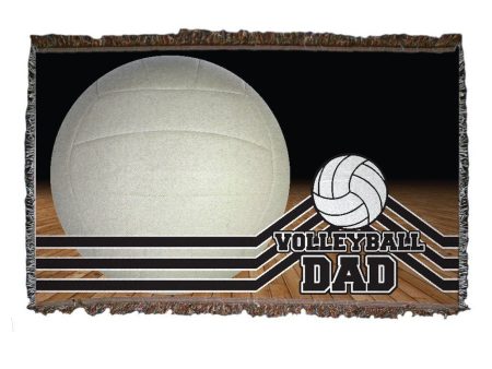 Volleyball Dad Woven Blanket For Cheap