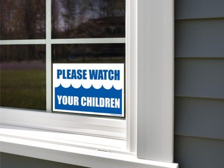 Please Watch Your Children Pool Sign or Sticker Online