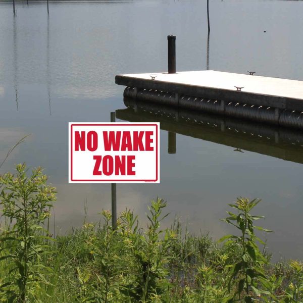 No Wake Zone Sign or Sticker Fashion