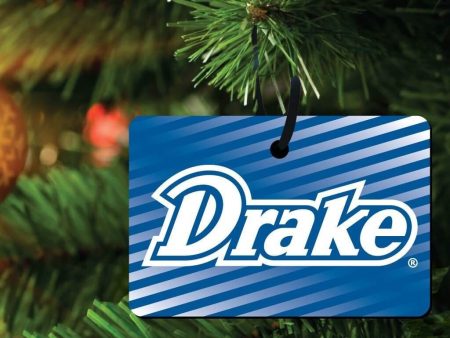 Drake University Rectangle Ornament Set of 3 Fashion