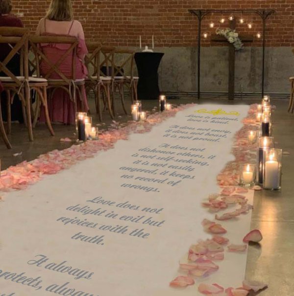 1 Corinthians 13:4-7 Wedding Aisle Runner Discount