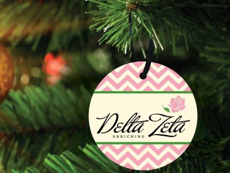 Delta Zeta Circle Shapes Ornament Set of 3 For Cheap