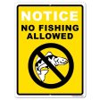 Notice No Fishing Allowed with Icon 18 x24  Aluminum Sign Online Sale