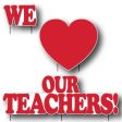 We Love Our Teachers Yard Card - 3 pcs Supply