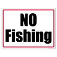 No Fishing Sign or Sticker Fashion