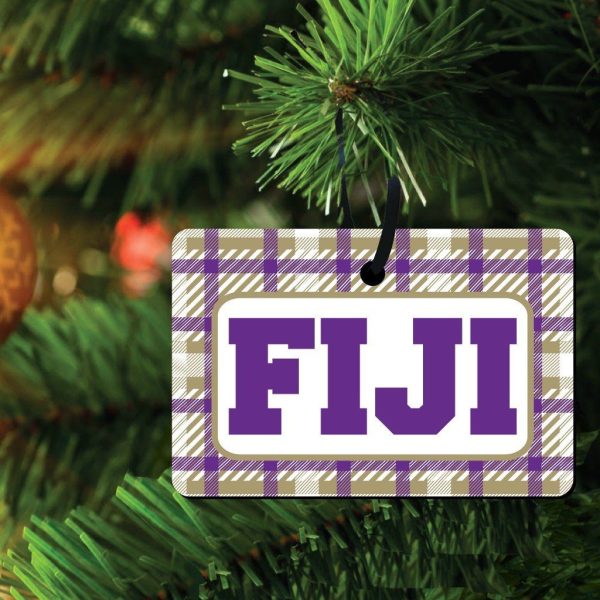 Phi Gamma Delta Rectangle Ornament Set of 3 Discount