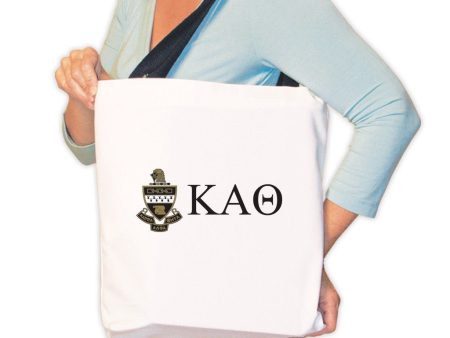 Kappa Alpha Theta Canvas Tote Bag - Coat of Arms and KAO Online Hot Sale