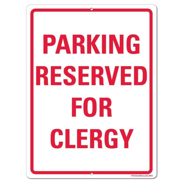 Parking Reserved for Clergy Sign or Sticker Online Hot Sale