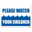 Please Watch Your Children Pool Sign or Sticker Online