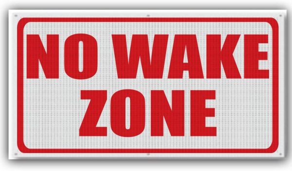 No Wake Zone Banner with Wind Resistant Mesh For Cheap