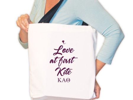 Kappa Alpha Theta Canvas Tote Bag - Love at First Kite For Sale