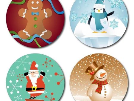 Christmas Characters Drink Coasters Set of 4 Hot on Sale