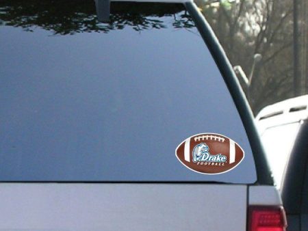 Drake University Football Window Decal Set of 2 Online Hot Sale