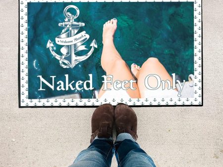 Welcome Aboard! Naked Feet Only Boat Mat For Sale