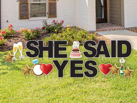 She Said Yes Yard Sign Decorations Hot on Sale