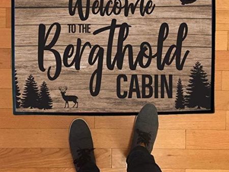 Personalized Welcome to the Cabin Doormat on Sale