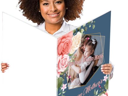 2 x3  Giant Custom Floral Mother s Day Greeting Card Online now