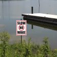 Slow No Wake Sign or Sticker Supply