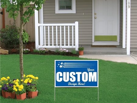 16 X26  Union Label Polybag Yard Signs with Wire U Frame on Sale