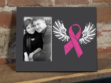 Pink Ribbon with Wings Breast Cancer Decorative Picture Frame Discount