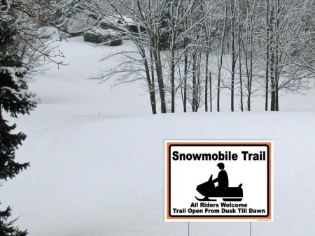 Snowmobile Trail Sign or Sticker - #8 Fashion