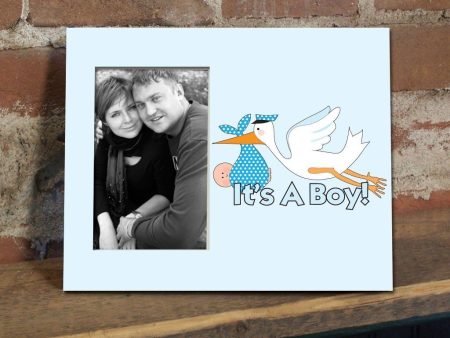 It s a Boy Stork Decorative Picture Frame on Sale