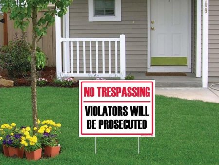 No Trespassing Violators will be Prosecuted Sign or Sticker on Sale