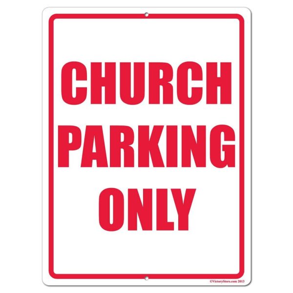 Church Parking Sign or Sticker Cheap