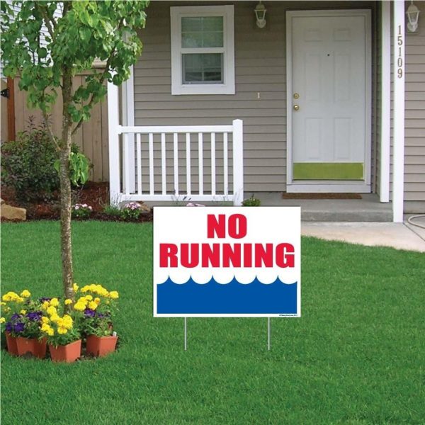 No Running Pool Sign or Sticker For Sale