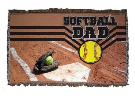 Softball Dad Woven Blanket Hot on Sale