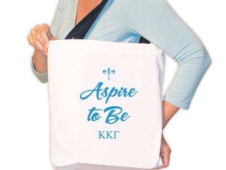 Kappa Kappa Gamma Canvas Tote Bag - Aspire to Be Discount