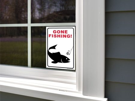 Gone Fishing Sign or Sticker Sale